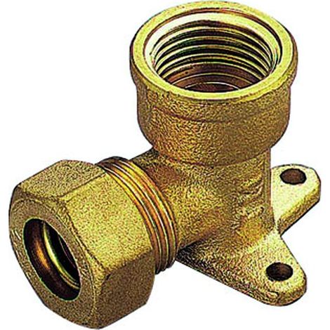 RACCORDO CURVO FEMMINA FLANGIATO CON TENUTA O-RING PER TUBO RAME MODELLO   1300 1/2 ø14   TIEMME RACCORDERIE SPA