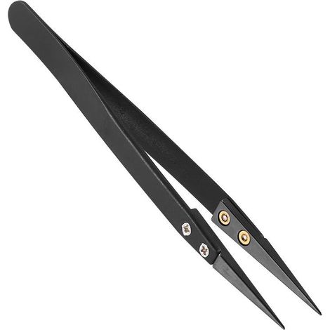 13 cm lange Keramikpinzette – spitz – hitzebeständig – säurebeständig / antistatisch – Edelstahl