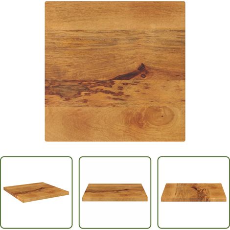 vidaXL Tablero de mesa cuadrado madera maciza de mango 60x60x3,8 cm (1/5)