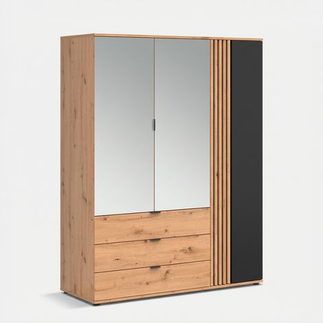 Armoire 3 portes avec miroir et tiroirs Vabres (1/3)