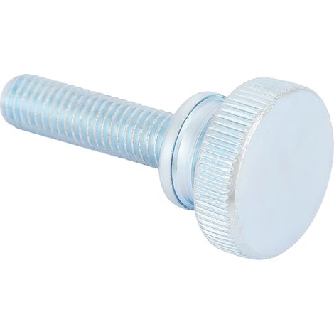 10 vis à oreilles M8 en acier au carbone zingué à tête moletée plate (M825) (1/5)