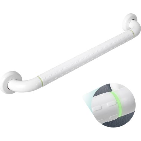 EMKE Barre de maintien, Poignée de douche antidérapante avec anneau lumineux, Blanc, 50 cm (1/4)