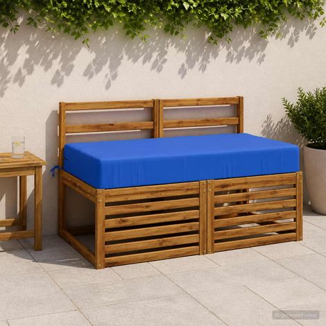 vidaXL Almohada para el asiento SOEST 100% Poliéster Azul royal (1/5)