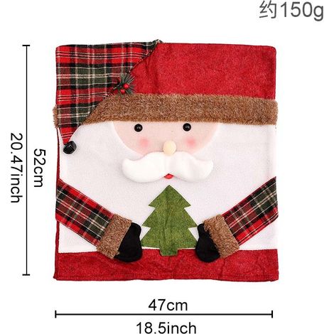 Décorations de Noël, housses de chaises avec chapeaux, housses de tabourets, housses de chaises en peluche, décoration intérieure européenne et américaine, mini foulards de Noël