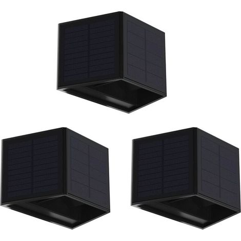 3x Solar-Wandleuchten für den Außenbereich – Dimmbare LED-Solar-Wandleuchten für Garten und Terrasse (1/4)