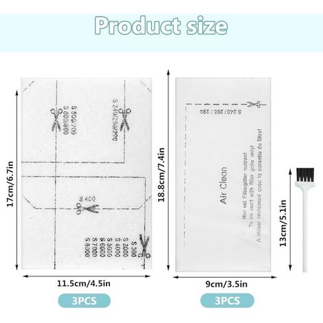 6 Stück Ablauffilter-Mikrofilter, kompatibel mit Miele C1/C2/C3/S400-S456i/S600-S658/S800-S858/S2000-S2999/S5000-S5999/S8 (1/5)