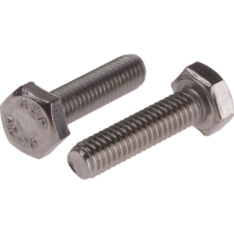 Vis à tête hexagonale, Acier Inoxydable A2 304 Brut, M4 x 16mm ( Prix pour Sachet de 100 )