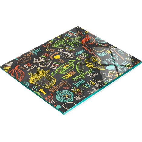 Tagliere e vassoio decorativo in vetro per piatti thailandesi, 60x52 cm (1/5)