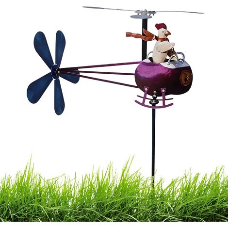 Moulin à vent pour jardin Girouettes résistantes aux intempéries Girouette Métallique pour Extérieur avec Piquet Pour Jardin Cour Arrière Terrasse Patio Ferme Fête Parc (1/5)