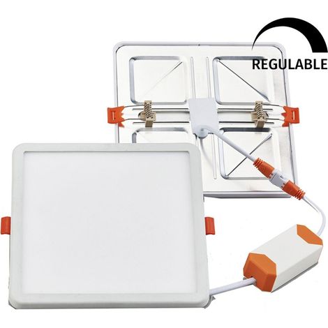 Downlight Led Cuadrado Empotrable 20W 4000K Corte Ajustable 50mm a 210mm Regulable