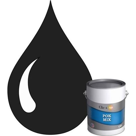 Peinture d'Accroche et Finition 2 en 1 - POK - Marron - Acrylique Satinée - 1L - RAL 8022 (1/4)