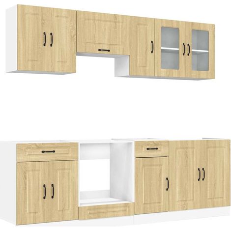Set Mobili da Cucina 8 pz Kalmar Rovere Sonoma in Truciolato vidaXL (1/5)