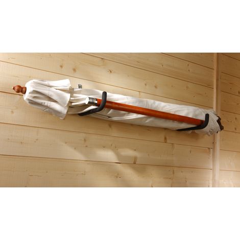Mottez – Crochet de rangement gainé 350mm – Charge 40kg – Fixation murale pour bois dur – Usage professionnel (1/2)