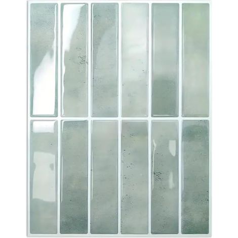 Lot de 10 Miroirs Autocollants - Décor Mural 3D à Décoller (29x23 cm) pour Crédence et Salle de Bain, Autocollants Réfléchissants Incassables (1/2)
