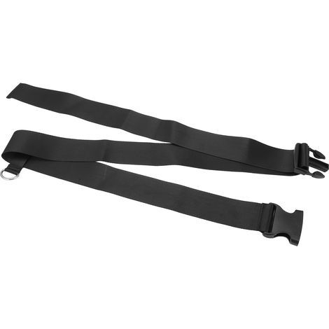 Sangle de fixation universelle en nylon robuste pour valises, sièges auto et landaus - Noir