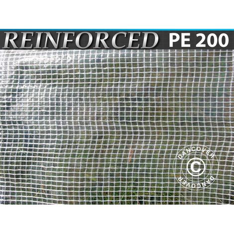 Tarpaulin 10x14 m, Net reinforced PE 200 g/m², Clear - Dancover (1/2)