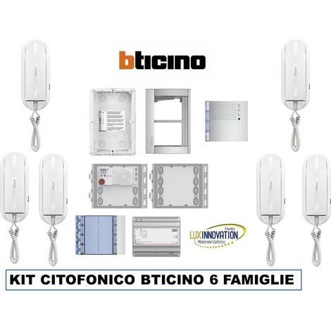 kit citofono Bticino 6 famiglie 2 fili sei famiglie citofono 344232