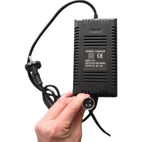 Chargeur intelligent pour vélo électrique et trottinette électrique, chargeur 36 V avec connecteur XLR, fiche de type A, chargeur de batterie