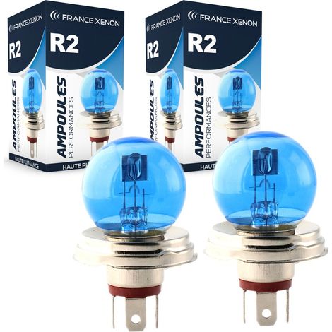 2 x Ampoules R2 P45t 45/40W 12V SUPER WHITE - FRANCE-XENON (1/5)