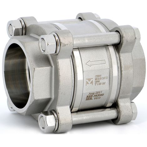 Clapet de non retour à disque inox à souder SW PN63 - Série 382 Ø20