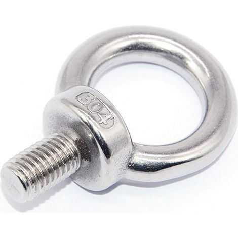 12PCS Anneau de levage à œil boulonne l'acier inoxydable 304 de l'attache-fil filetée, Pack-of-12, M5 (1/4)