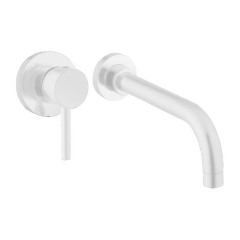 Miscelatore lavandino bagno in ottone bianco opaco. (1/2)