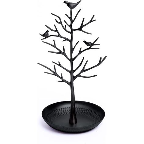 Arbre à Bijoux en Fer, Porte Bijoux, Rangement Bijoux, Présentoir Bijoux, Support pour Colliers Bracelet Bagues Boucles d'oreilles Montre, Cadeau (1/5)