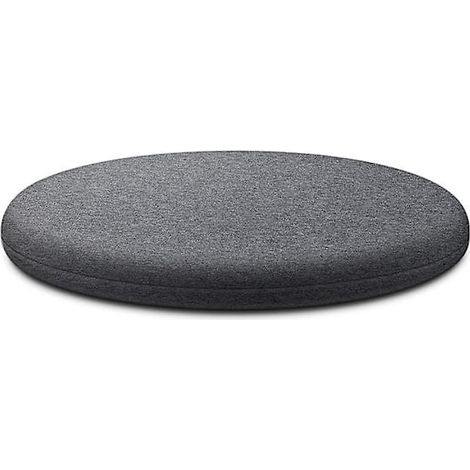 Filiyano-Coussin de chaise, coussin d'assise rond en mousse à mémoire de forme, coussin de dossier pour chaise, gris clair, taille L (1/4)