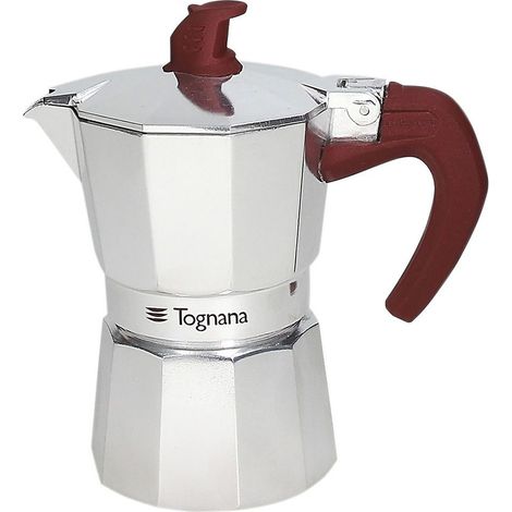 Tognana Extra Style, Caffettiera Moka, 3 Tazze, Alluminio, Grigio