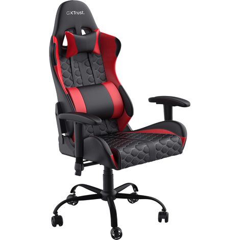 Chaise Gaming de Bureau, Fauteuil Dossier Réglable, Rouge (1/5)