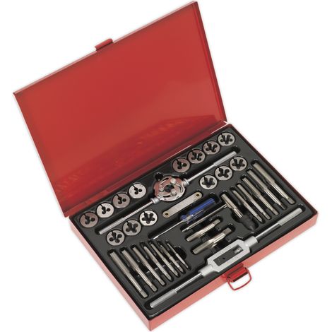 Sealey Metric/UNF/BSP Tap & Die Set Split Dies 33pc AK3033