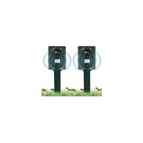 2X Répulsif Chat Jardin à Ultrasons, Répulsif Chats avec Piquet au Sol Prévenir Les Chiens et Les Chats, Les Oiseaux, pour Jardins, Champs, Pépinières, Etanche (1/5)