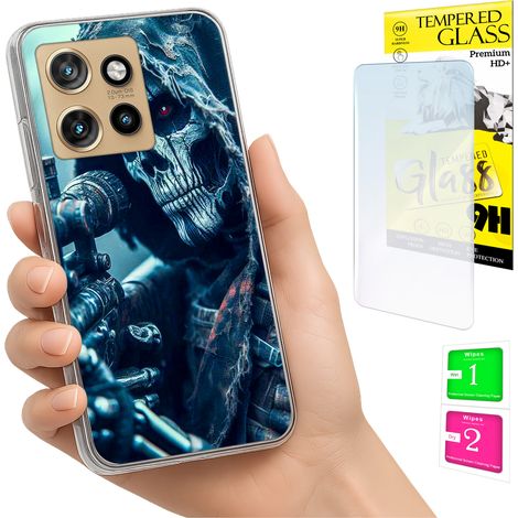 Funda para Motorola Edge 50 Neo con cubierta trasera y cristal 9H. (1/5)