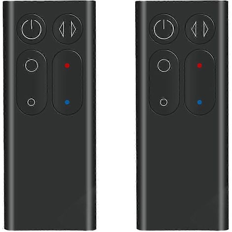 Deux télécommandes de remplacement compatibles avec les télécommandes de ventilateur sans pales des purificateurs d'air AM04 et AM05 (noires). (1/5)