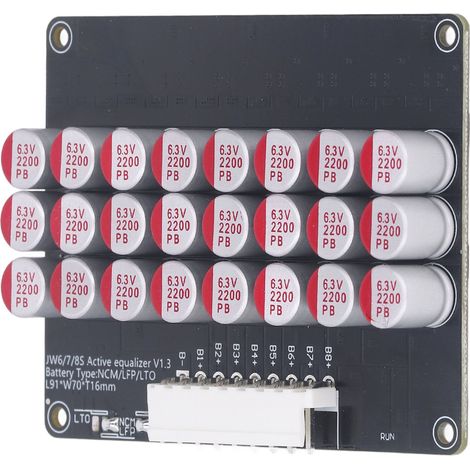 Carte de protection d'équilibrage pour batterie lithium ternaire à 8 brins plaque de protection sécurisée pour batterie lithium-fer-phosphate (1/5)