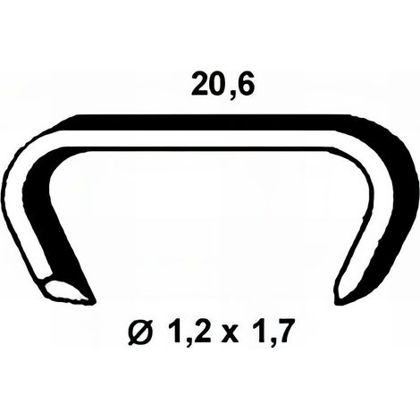 2 500 agrafes galvanisées HR-18 - 20,6 x D. 1,2 x 1,7 mm - 61HR181 - Alsafix