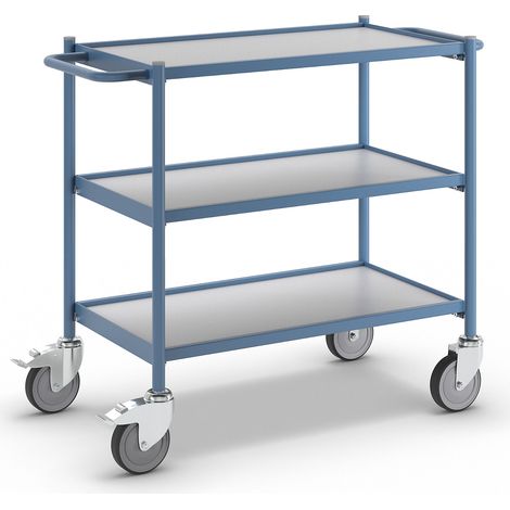 eurokraft pro, Chariot à plateaux, force 150 kg, avec barre de (1/5)