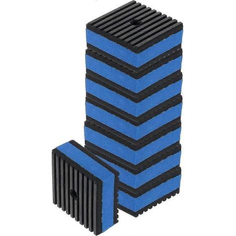 Anti-vibration patins, 2" X 2" X 7/8" amortissement des vibrations patins isolation sonore Ribbed caoutchouc tapis pour machine à laver (1/5)