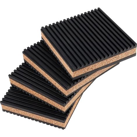 4 tapis en caoutchouc antidérapants pour la réduction du bruit des équ (1/5)