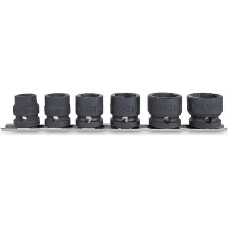 Beta 720S/SB6 Jeu de douilles courtes 1/2" sur guide magnétique 6 pcs. (1/2)