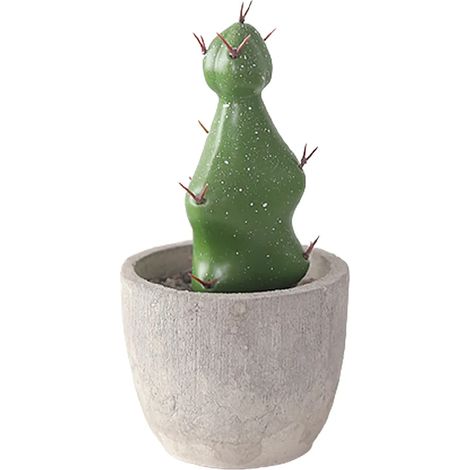 Molde de exhibición de figura de cactus de escritorio de cemento artificial de simulación de adorno de cactus para el hogar-G