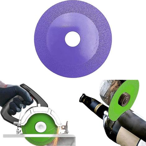 Disque de coupe pour verre, lame de scie diamantée ultra-mince de 10 cm (4 pouces) pour meuleuse d'angle, pour la découpe du verre et de la céramique. (1/4)