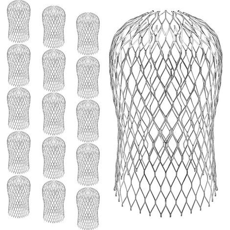 Filtre Gouttière, Crapaudine de Gouttière en Aluminium, Filtre Anti Feuille, Métal Gardes De Gouttière pour Maison, Avant-toit, Fossé, Égout, 16 pc (1/5)