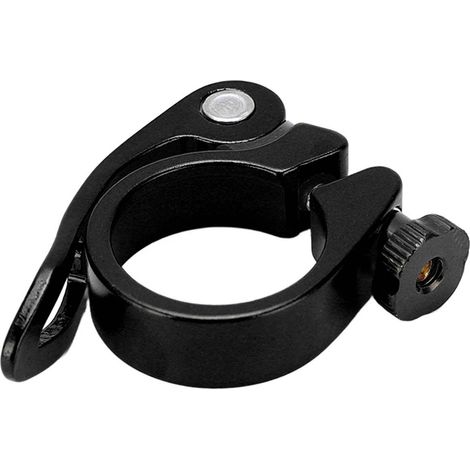 BOLANY Collier de Selle VTT à Serrage Rapide, Alliage d'Aluminium, Fixation de Tige de Selle 34,9mm Noir (1/5)