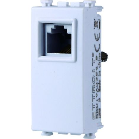Presa Telefonica RJ11 bianca compatibile anche con Vimar Arké (1/3)