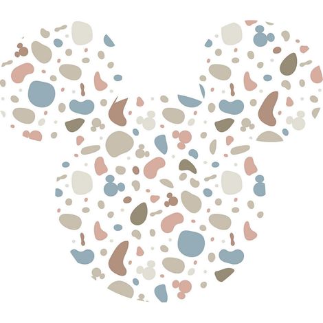 Komar Mickey Head Terrazzo Bambino 125 x 125 cm, Stickers pour les murs DD1-068 (1/3)