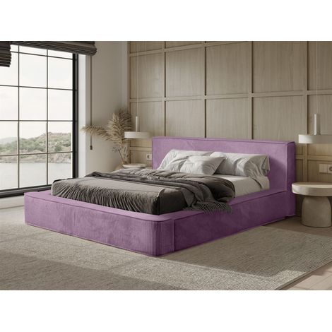 Polsterbett Doppelbett MODESTO Komplettset 180x200cm in Stoff Lincoln Flieder (1/5)