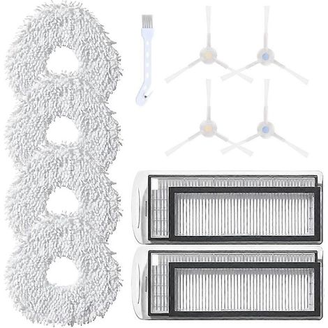 Wiederverwendbares Wischmopp-Set für Saugroboter Narwal T10: Zubehör, Mikrofaserfilter, Seitenbürste, Wischmopp-Set (1/5)