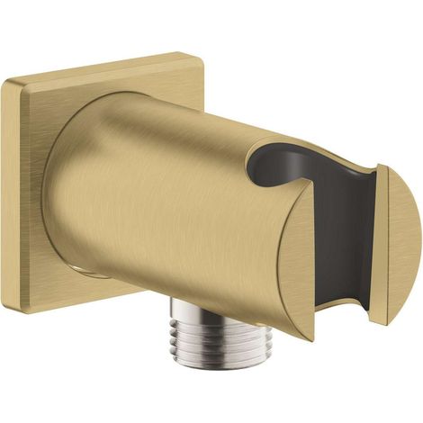 Grohe Rainshower - Presa d'acqua da parete a gomito con supporto per doccino, spazzolato Cool Sunrise 26659GN0 (1/2)