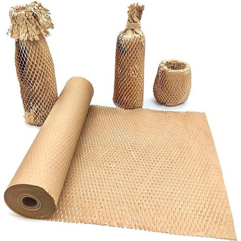Rollo de papel alveolar - Decoración de embalajes - Envío seguro - Alternativa sostenible - 30 cm de ancho - No especificado (1/5)